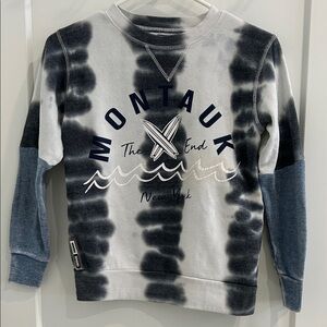 Y2K era Vintage Havana Tie-Dye Sweatshirt “Montauk The End New York Graphic | S